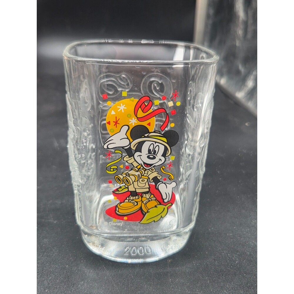 Walt Disney World McDonalds SAFARI Mickey Mouse Year 2000 Celebration Glass - Picture 1 of 10